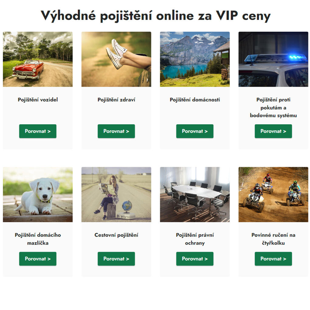 VIP Pojištění - srovnávač
