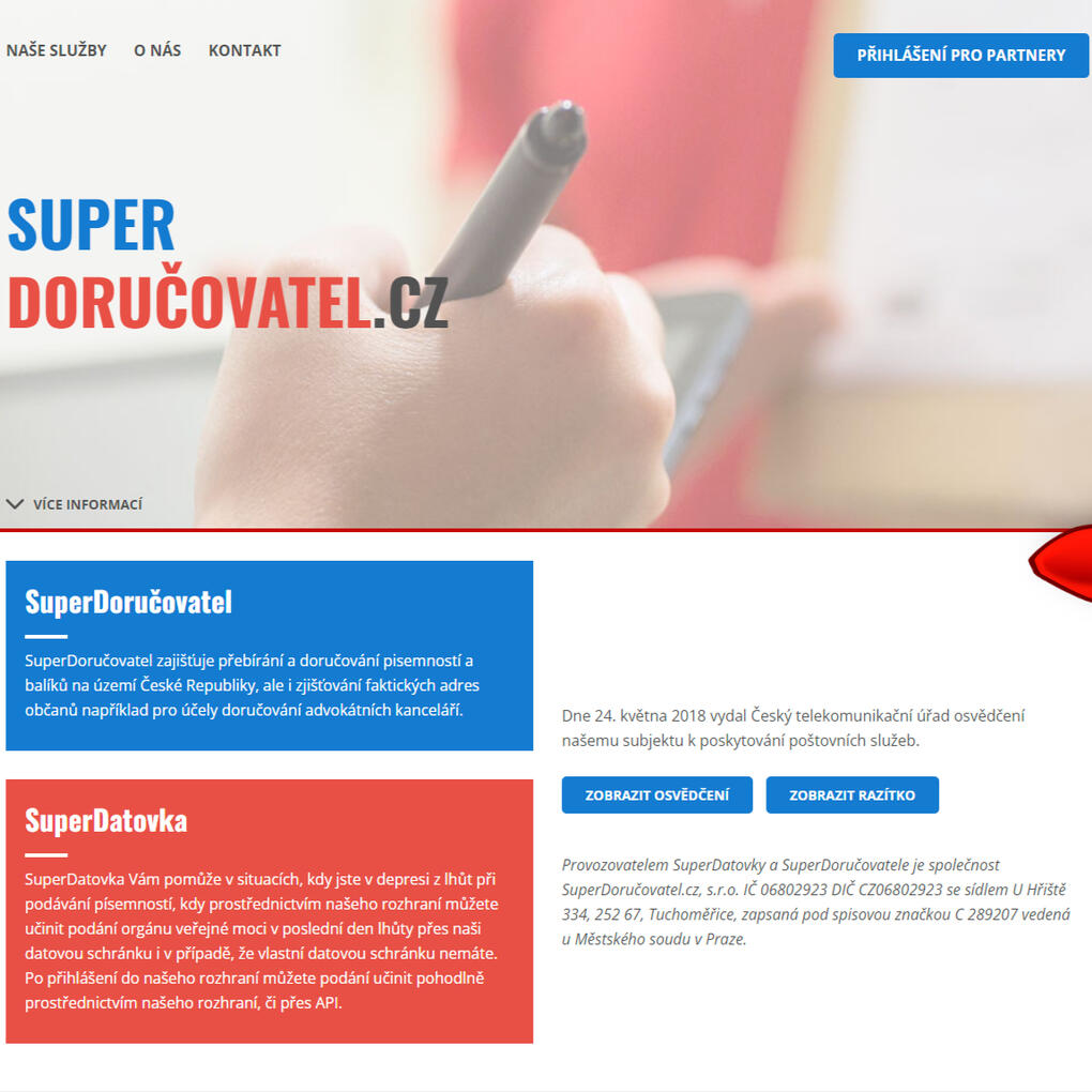Super Doručovatel - listovní a balíková služba